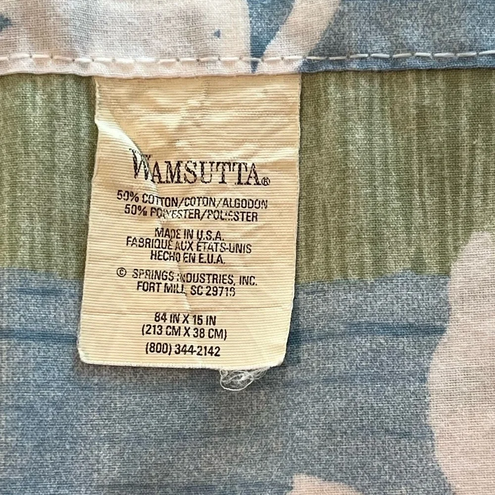 Vintage Wamsutta shower curtain and matching window Valance/curtain
